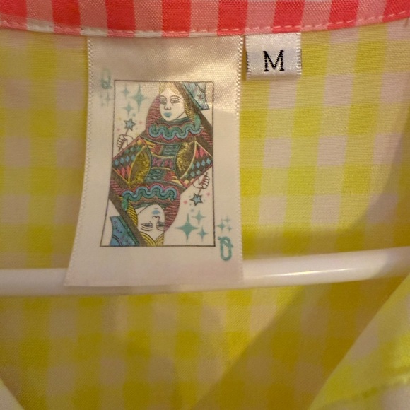 QUEEN OF SPARKLES Pink and Yellow Sequin Gingham Mini Dress - Picture 3 of 3